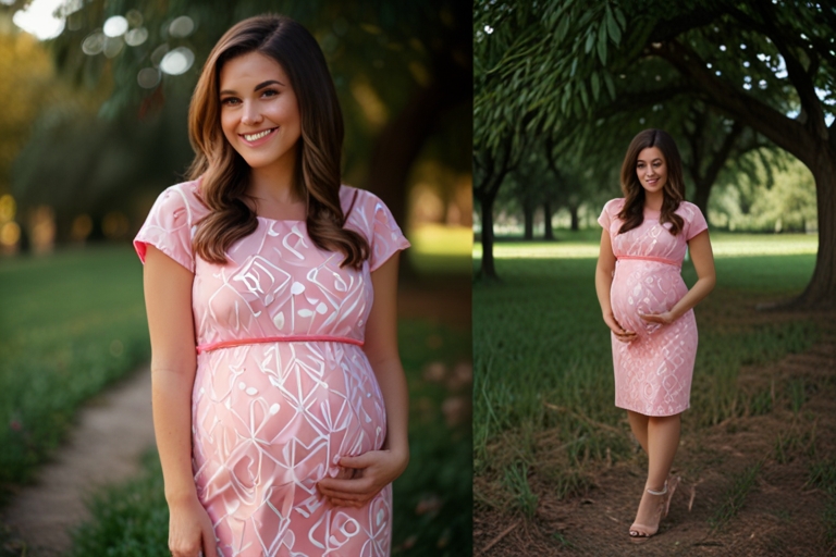 Pink Maternity Dress