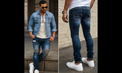 Stacked Jeans For Men